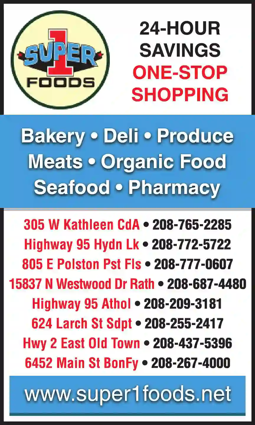 Grocers - Retail print ad for Super 1 Foods