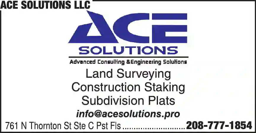 Surveyors - Land print ad for Ace Solutions LLC