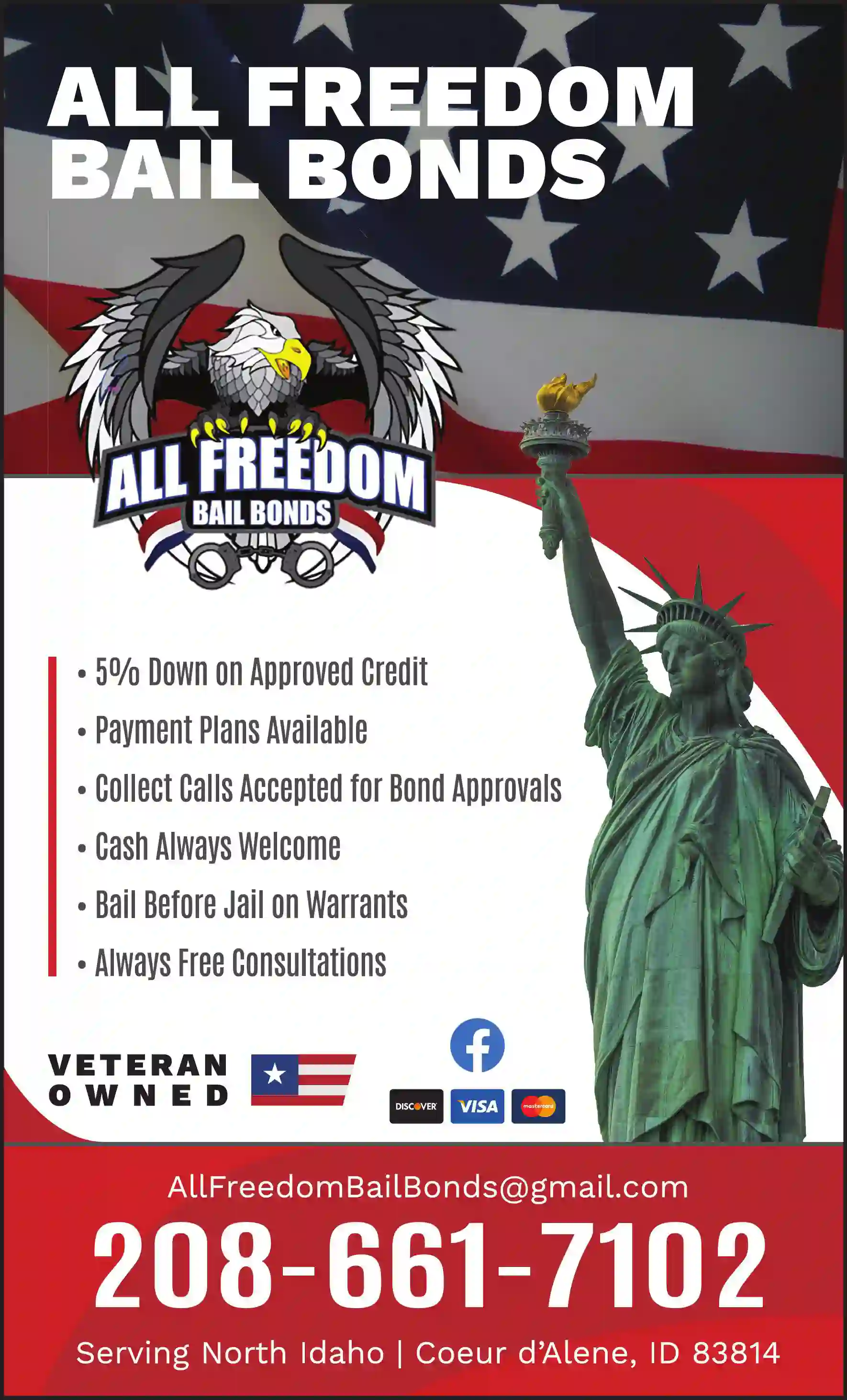 Bail Bonds print ad for All Freedom Bail Bonds