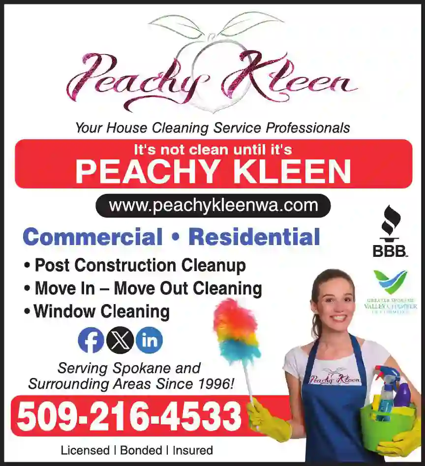 Construction Clean-Up print ad for Peachy Kleen