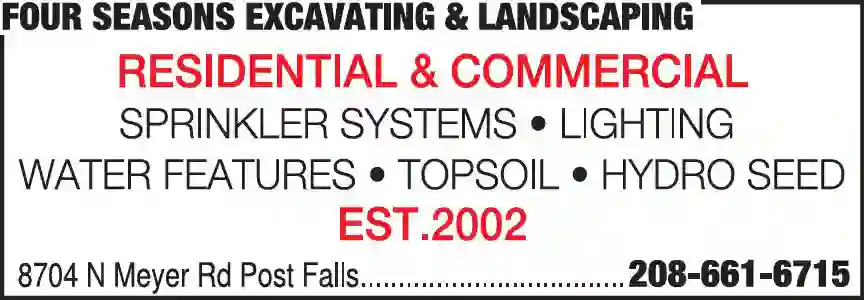 Landscape Contractors print ad for Four Seasons Excavating & Landscaping
