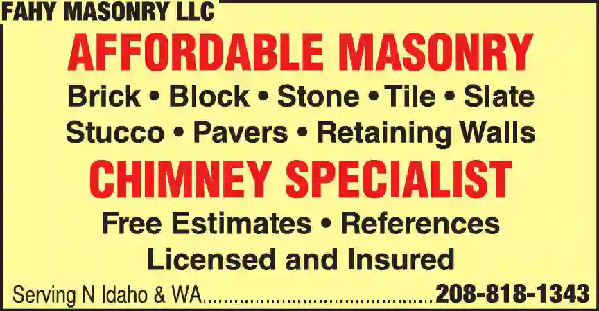 Chimney Builders & Repair print ad for Fahy Masonry LLC