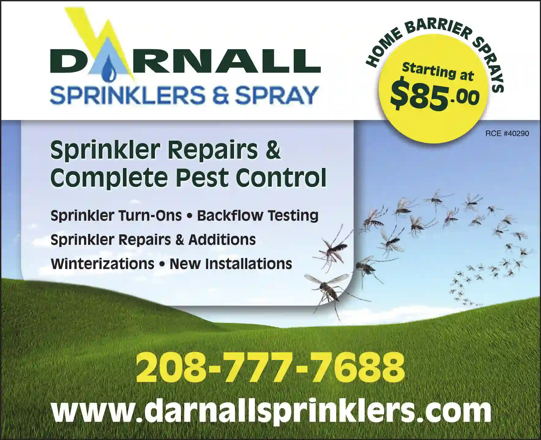 Sprinklers - Garden & Lawn print ad for Darnall Sprinklers & Spray