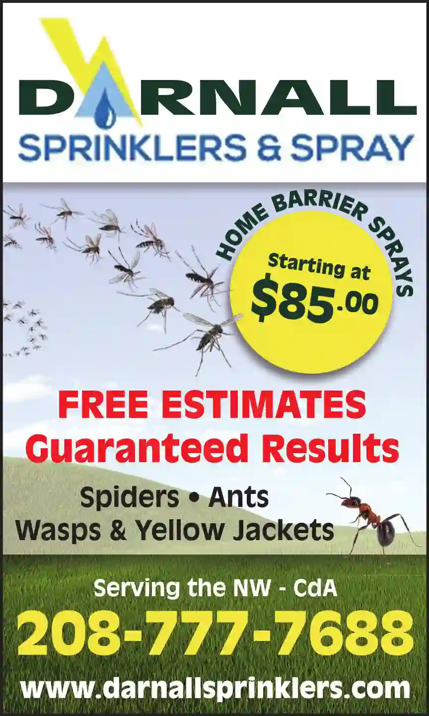 Pest Control Services print ad for Darnall Sprinklers & Spray