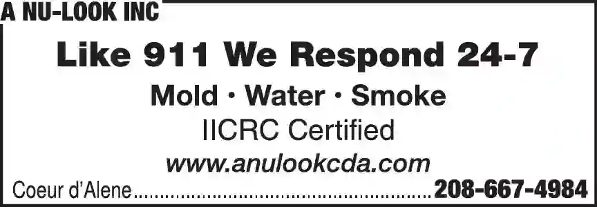 Water Damage - Emergency Service print ad for A Nu-Look Inc