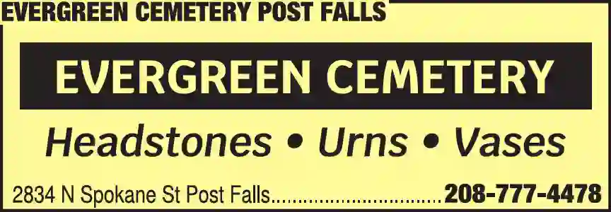 Cemeteries print ad for Evergreen Cemetery Post Falls