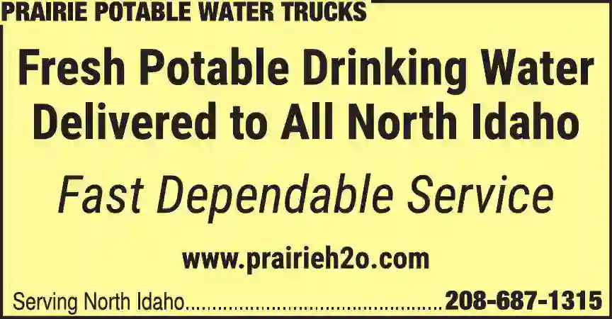 Water - Bottled & Bulk print ad for Prairie Potable Water Trucks
