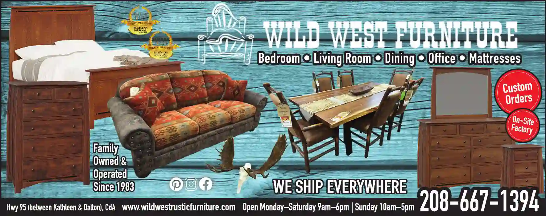 Furniture - Retail print ad for Wild West Furniture