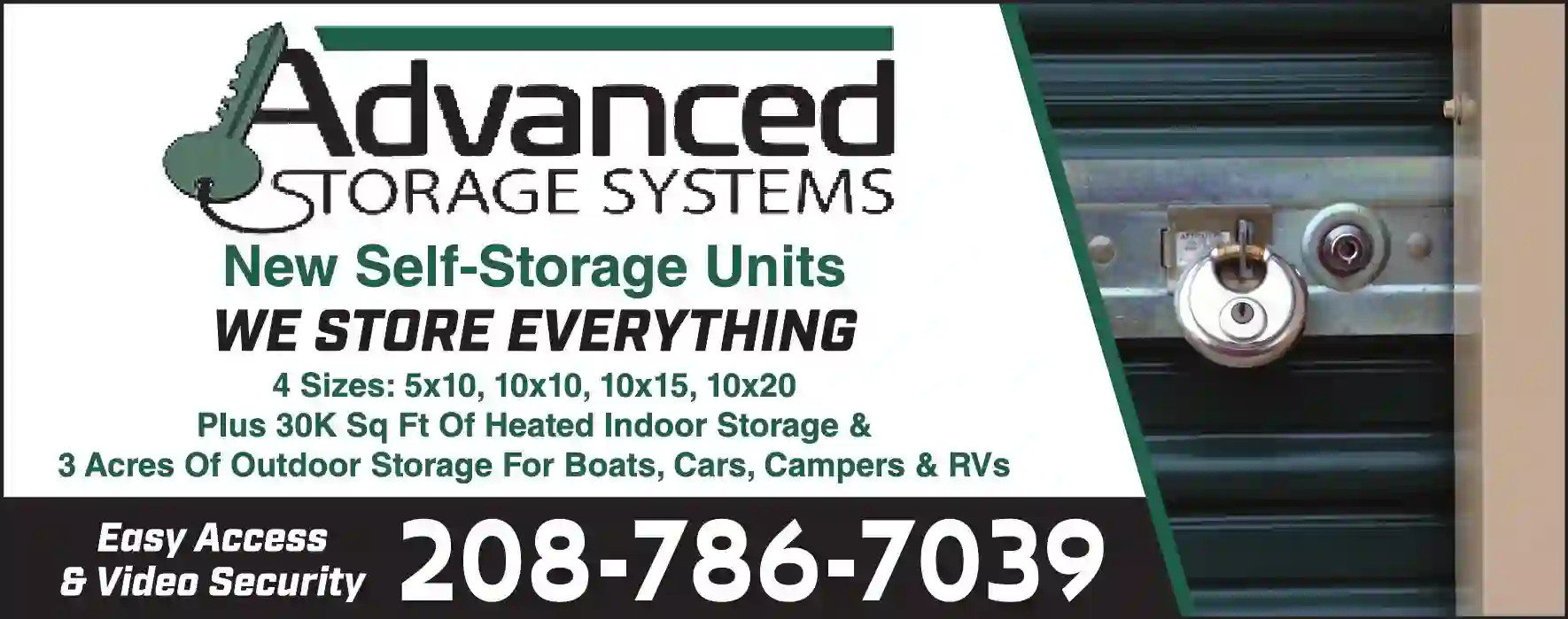 Storage - Household & Commercial print ad for Advanced Storage Systems
