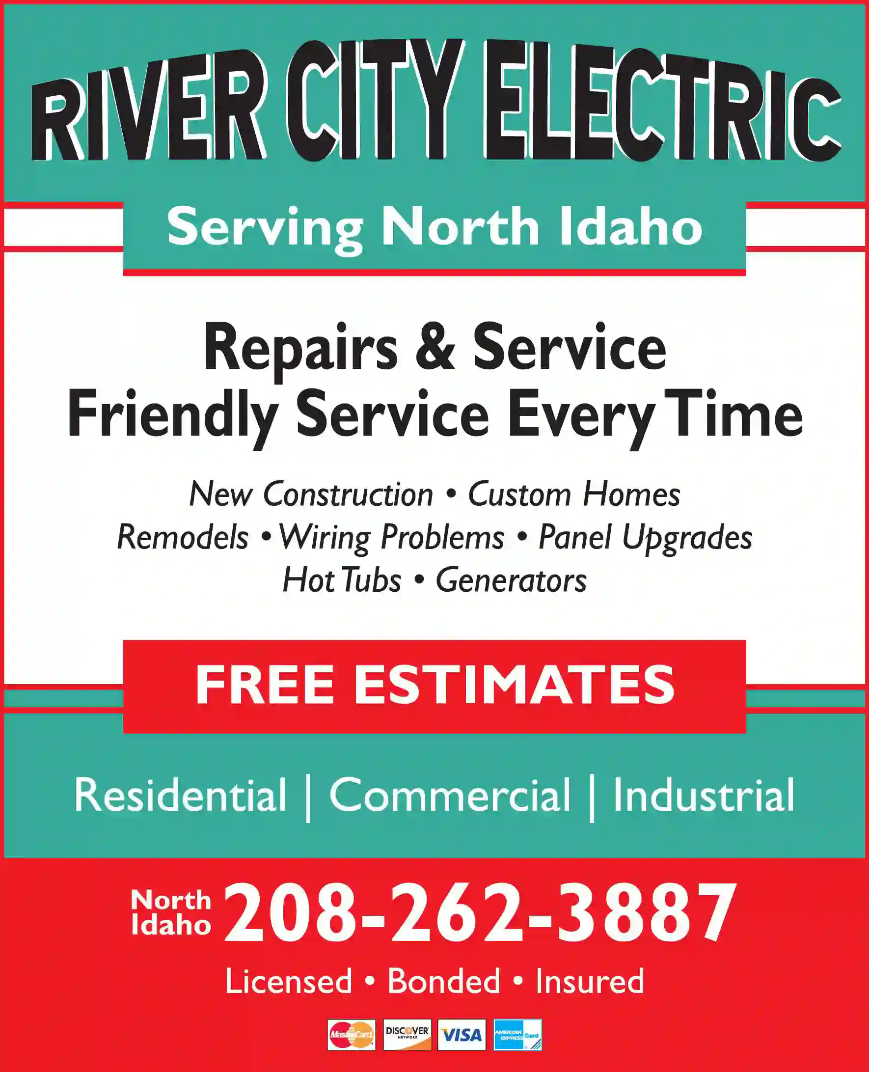 Electric Contractors print ad for River City Electric LLC