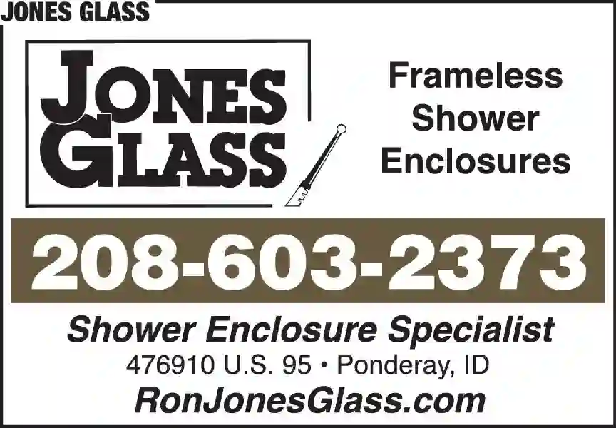 Shower Doors & Enclosures print ad for Jones Glass