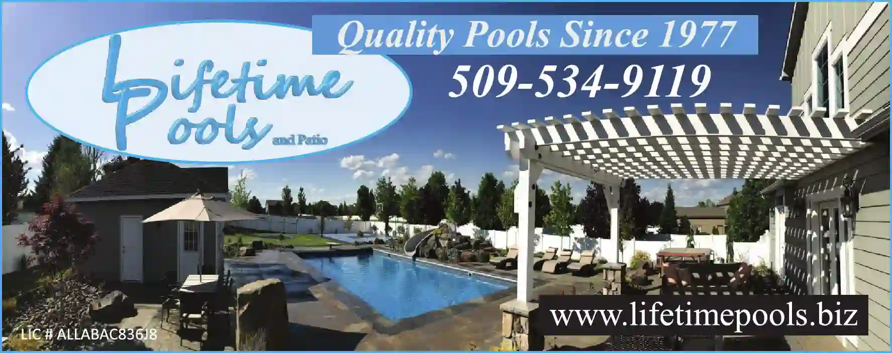 Swimming Pool Contractors, Dealers & Designers print ad for Lifetime Pools