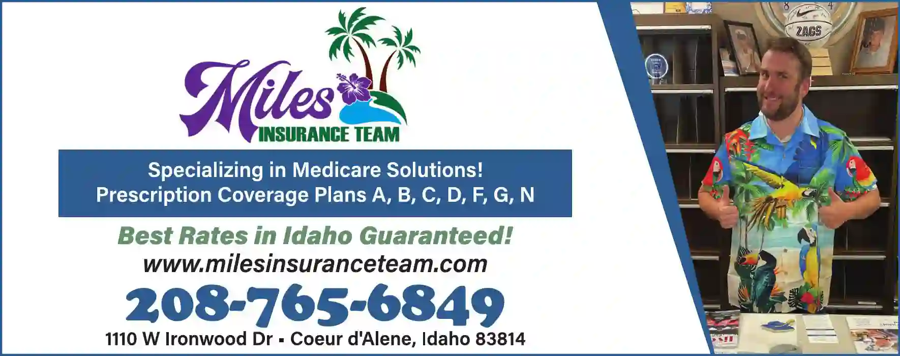 Insurance - Medicare print ad for Brad Miles Insurance