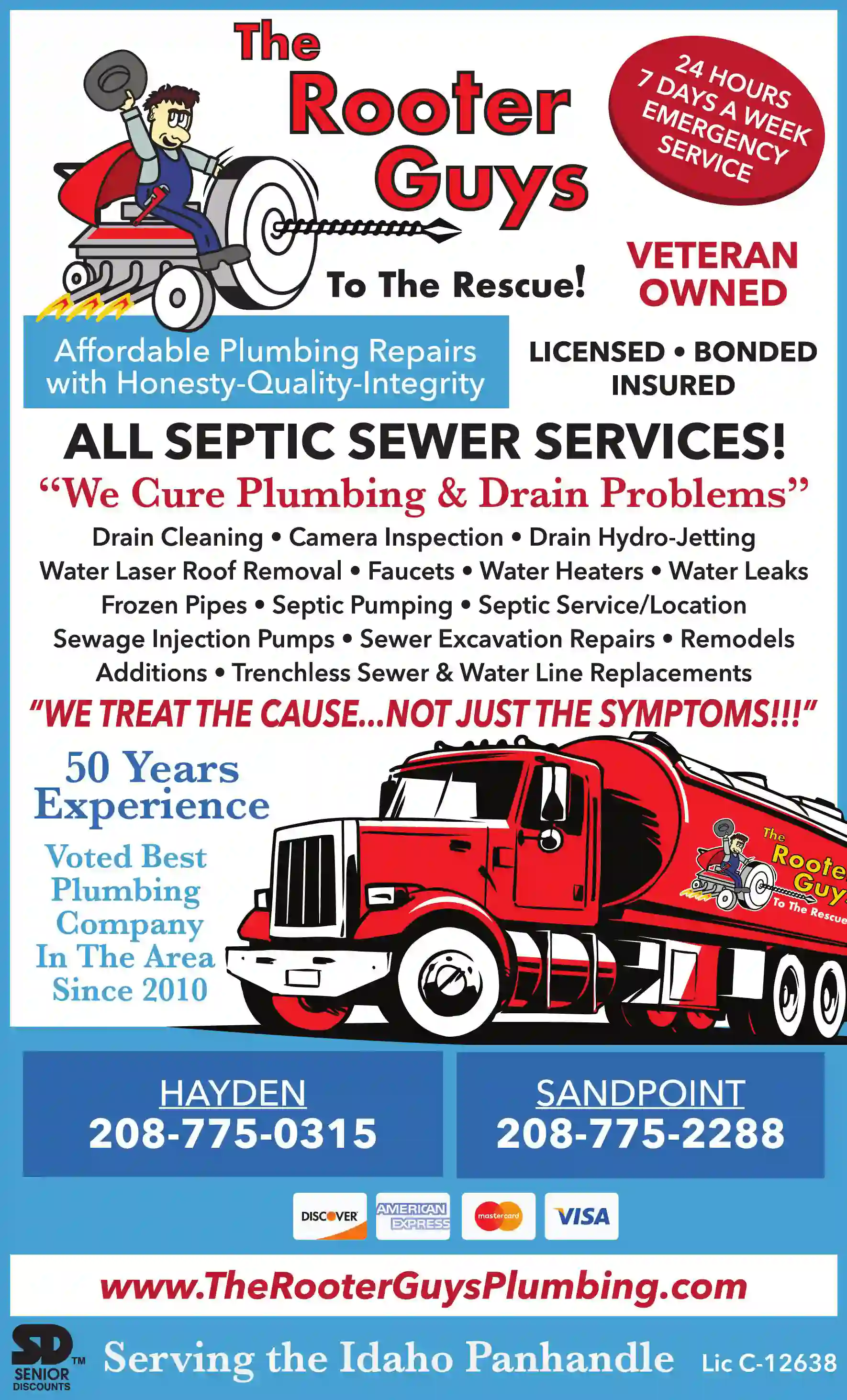 Plumbing Contractors print ad for The Rooter Guys