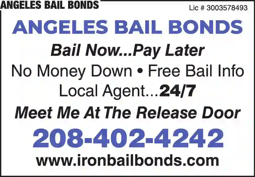 Bail Bonds print ad for Angeles Bail Bonds