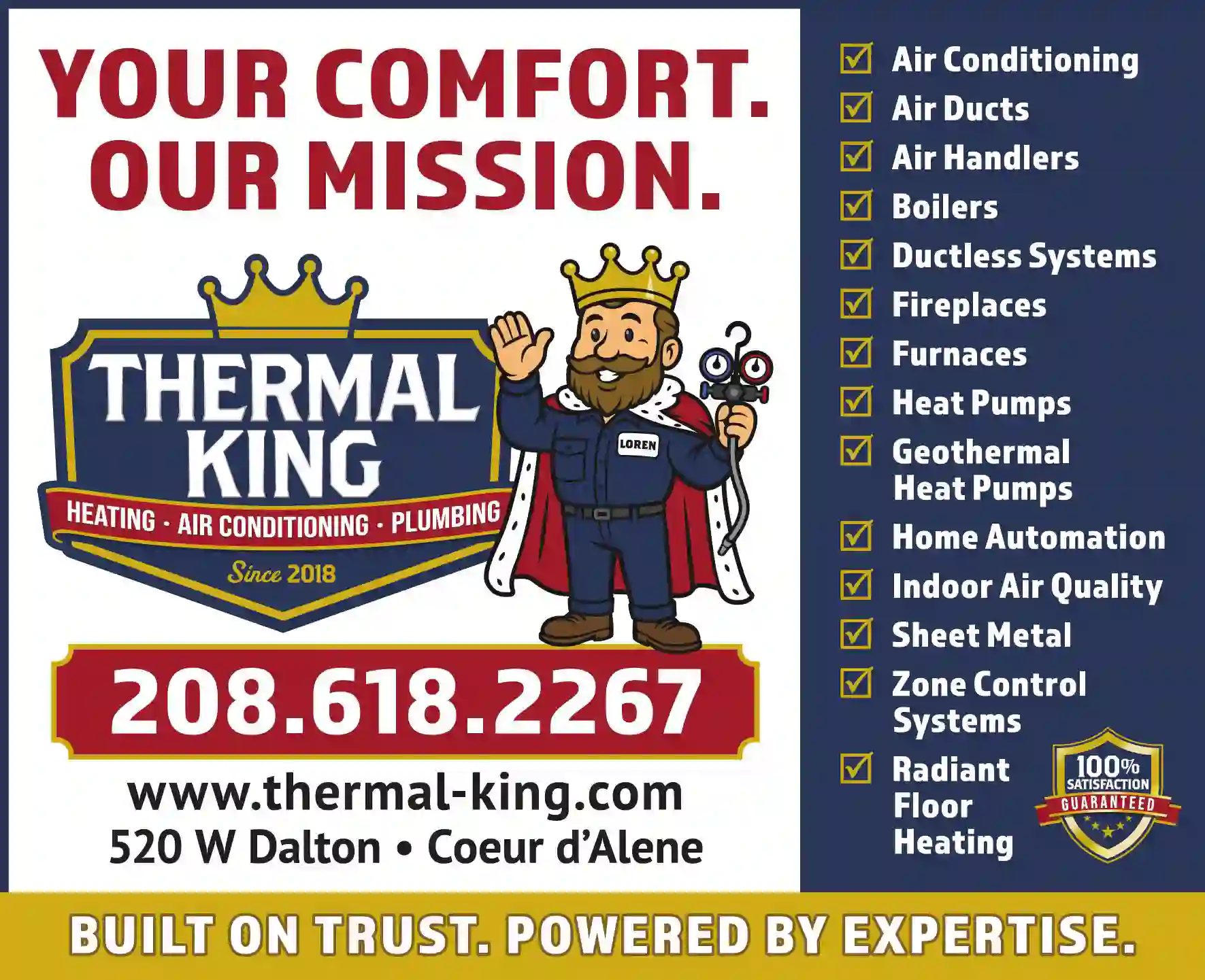 Heating Contractors print ad for Thermal-King