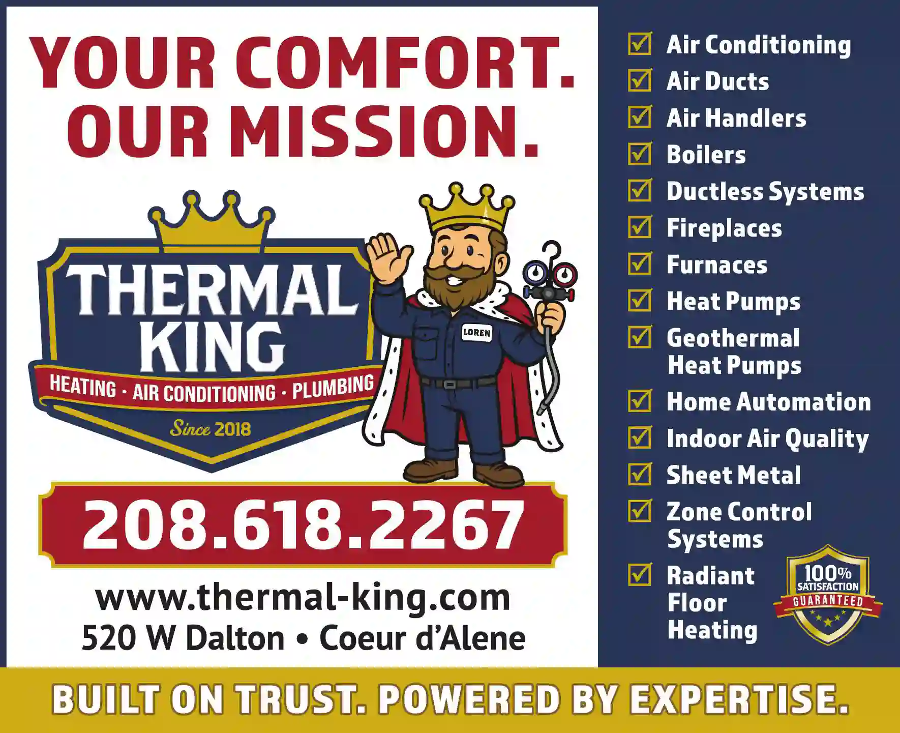 Air Conditioning - Contractors print ad for Thermal-King