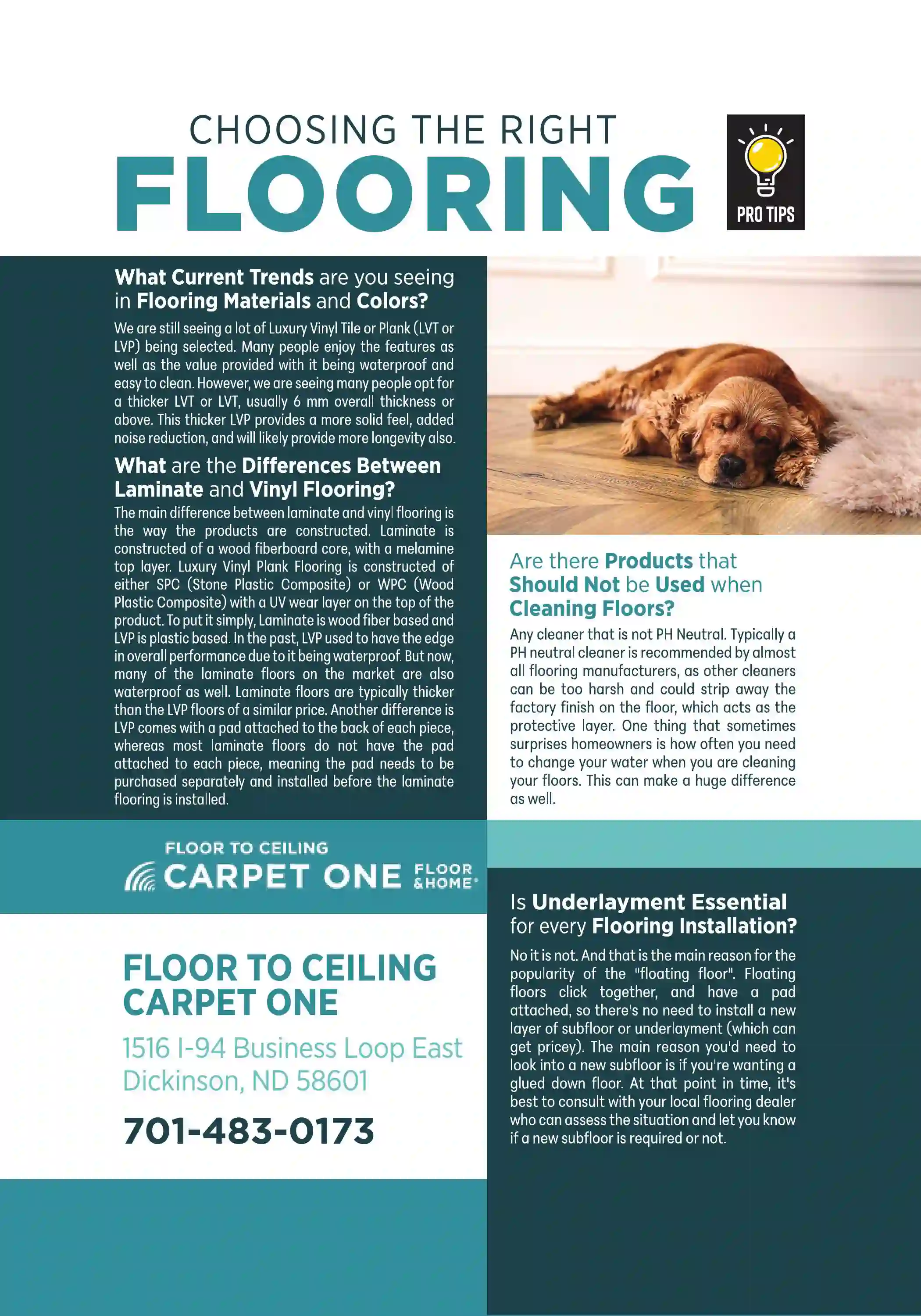 Flooring print ad for Floor To Ceiling