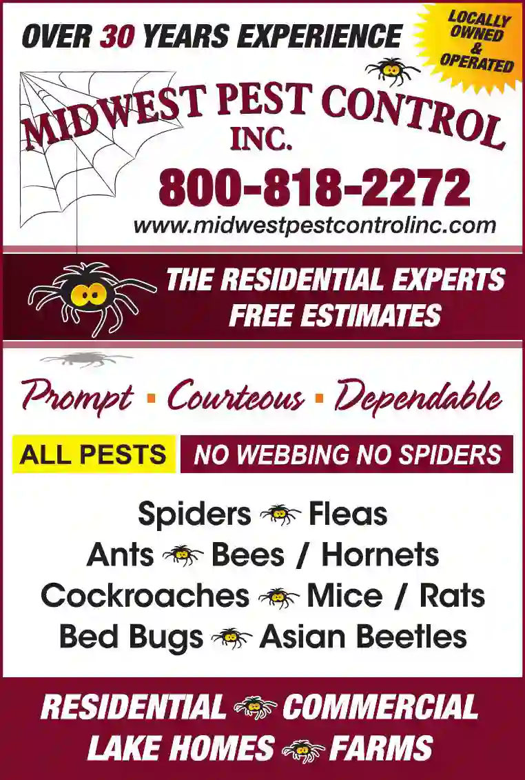 Pest Control Services print ad for Midwest Pest Control Inc