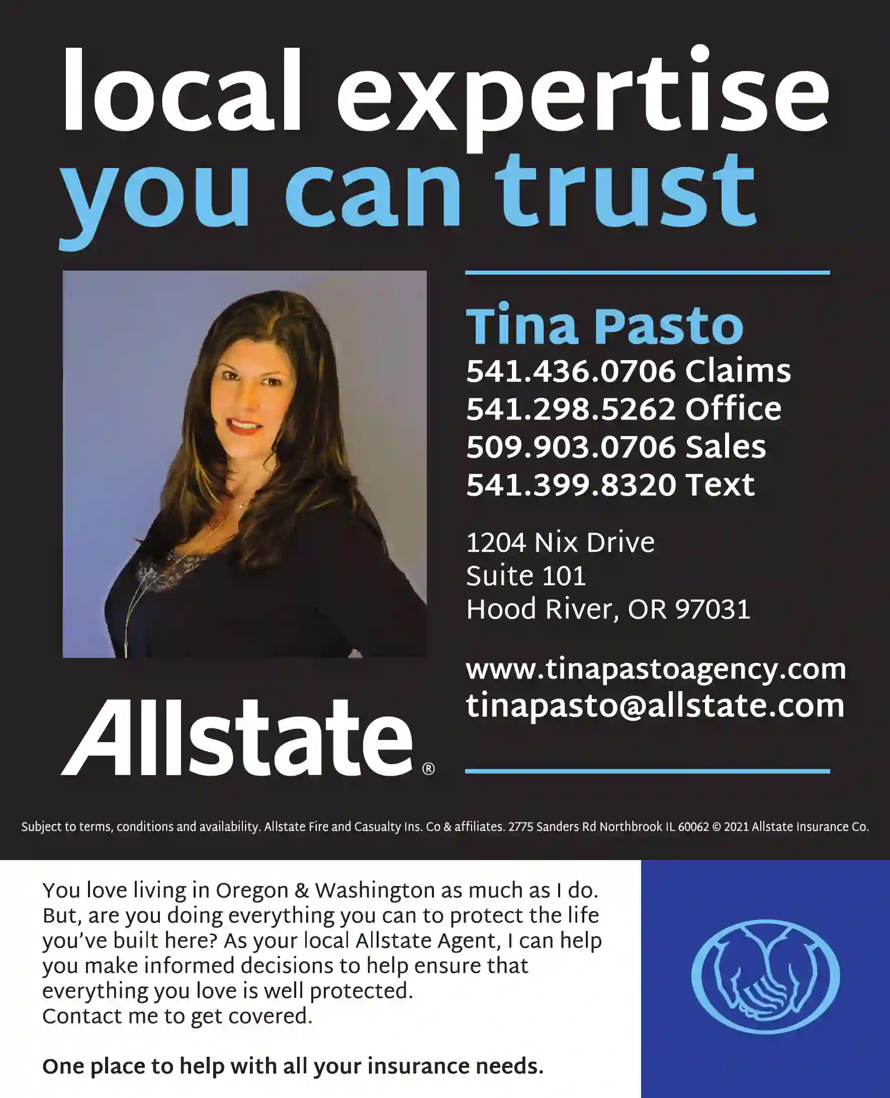 Insurance print ad for Allstate ^ Tina Pasto