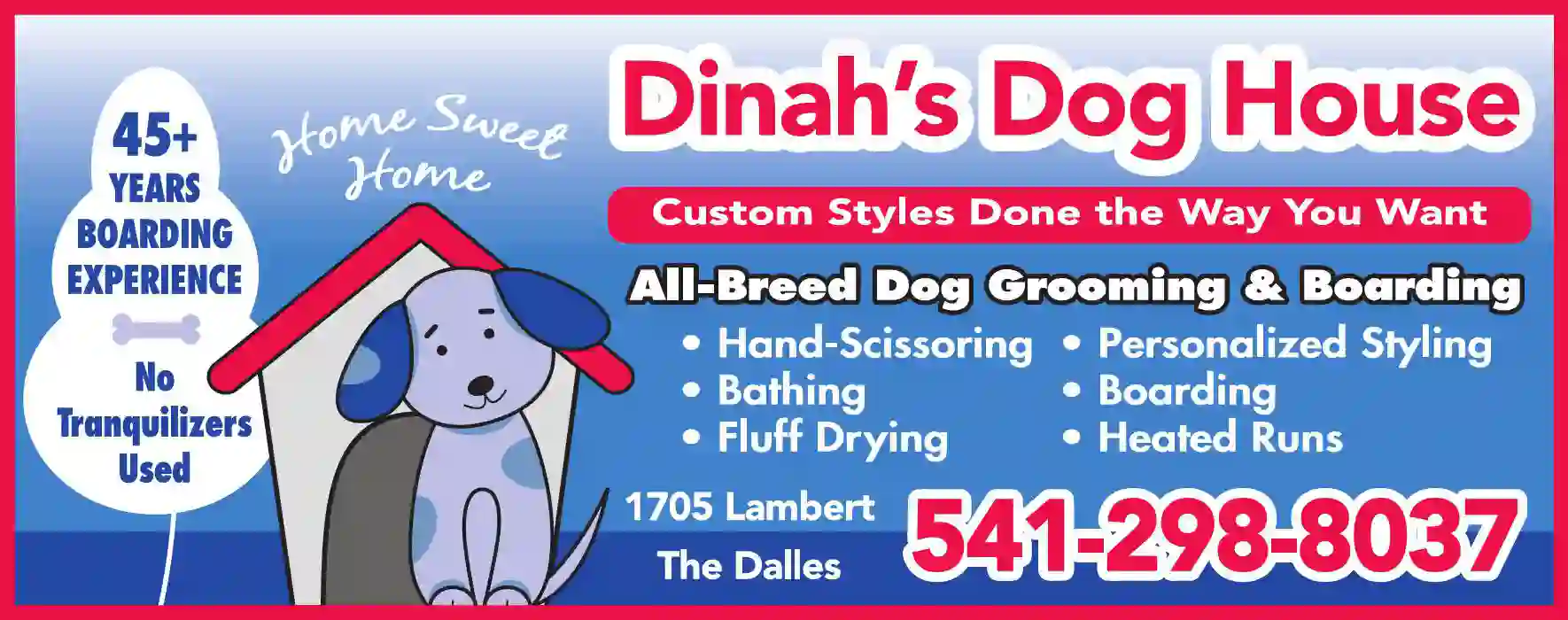 Kennels print ad for Dinah's Dog House