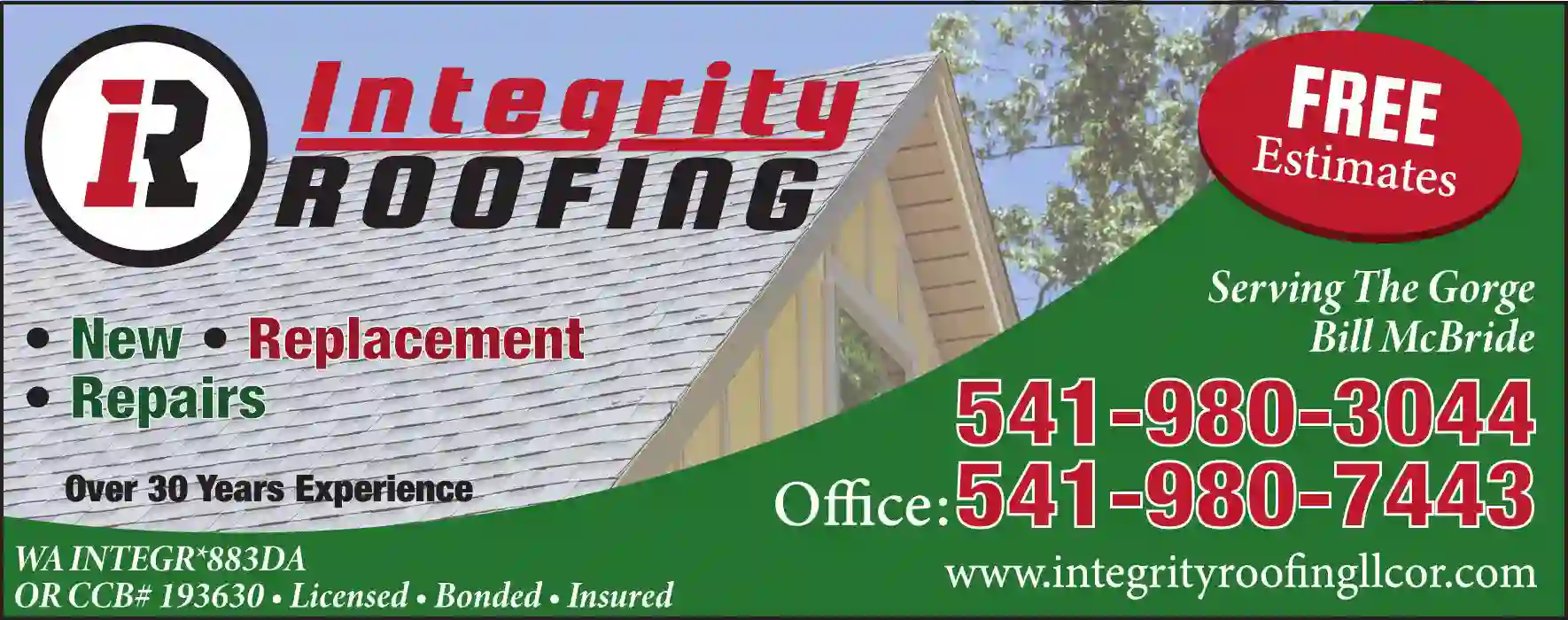 Roofing - Metal print ad for Integrity Roofing LLC