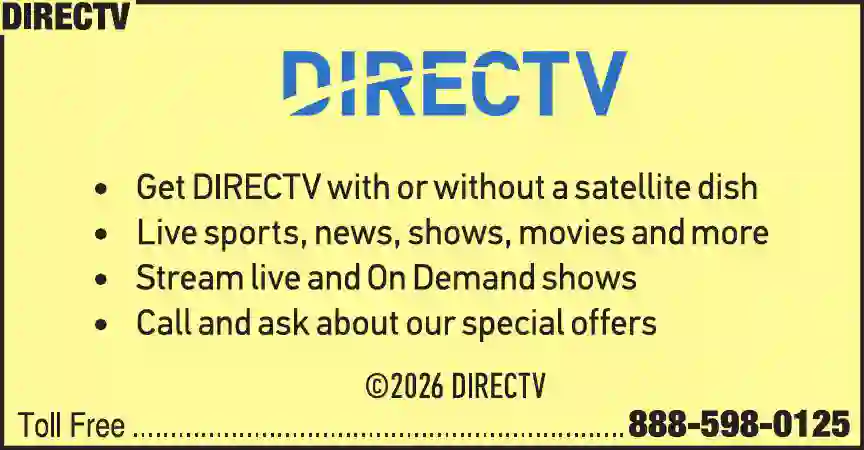 Cable Television Service print ad for DirecTV