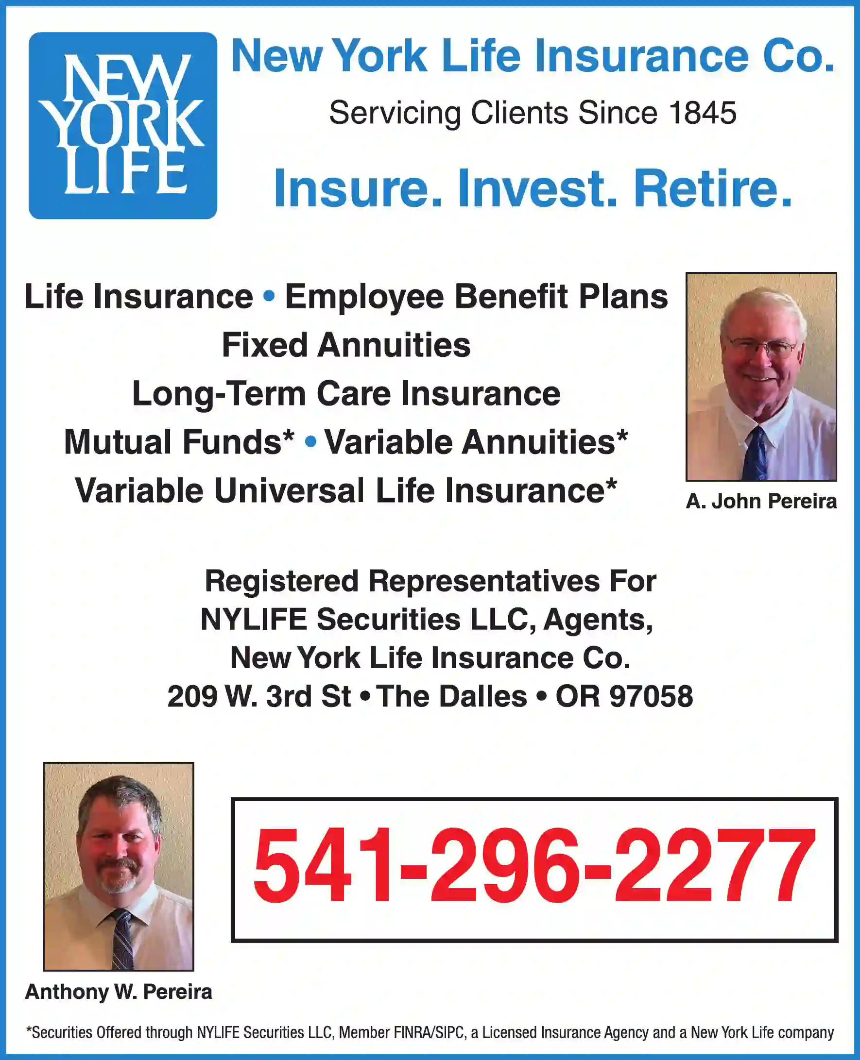 Insurance print ad for New York Life Insurance Co ^ A John Pereira