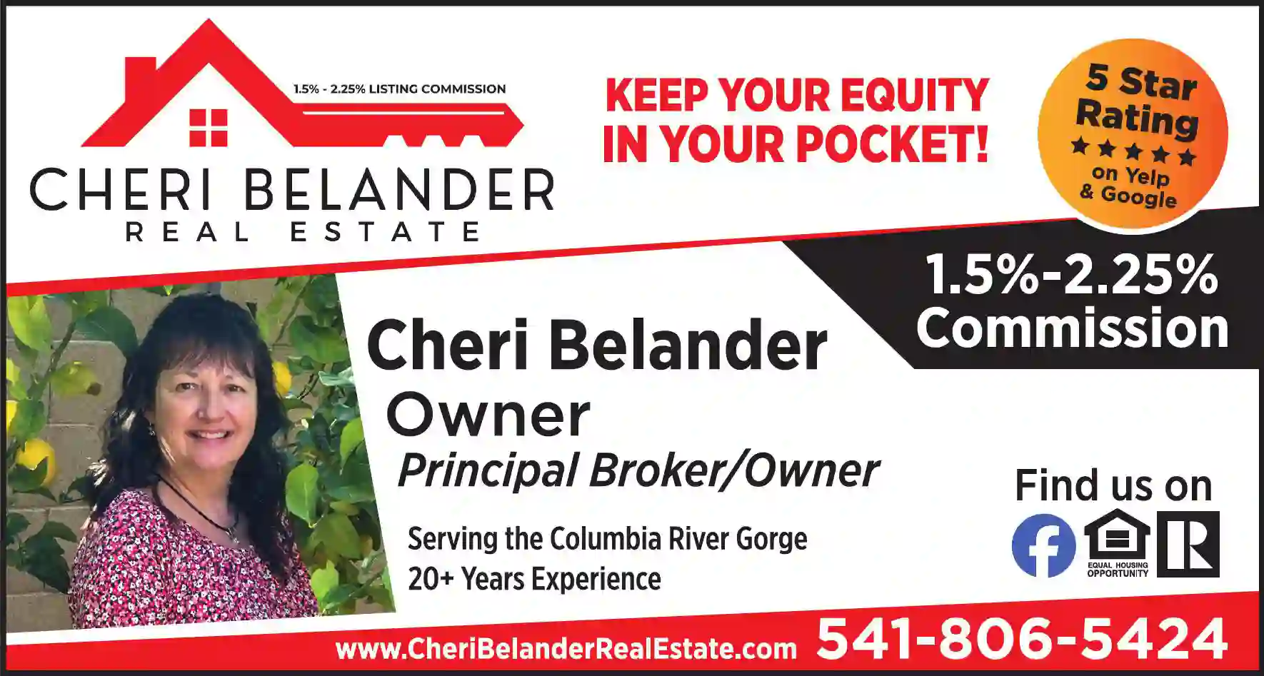 Real Estate print ad for Cheri Belander Real Estate