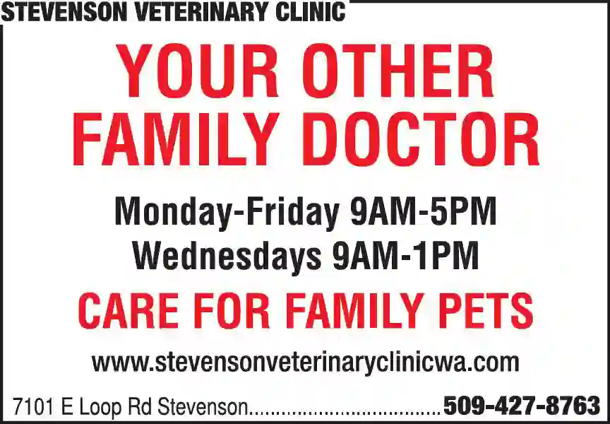 Veterinarians & Hospitals print ad for Stevenson Veterinary Clinic