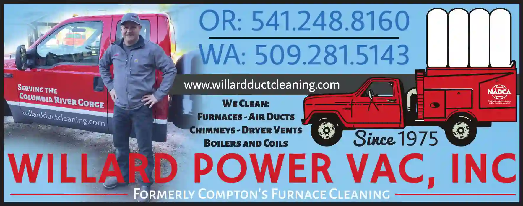 Duct Cleaning print ad for Willard Power Vac Inc