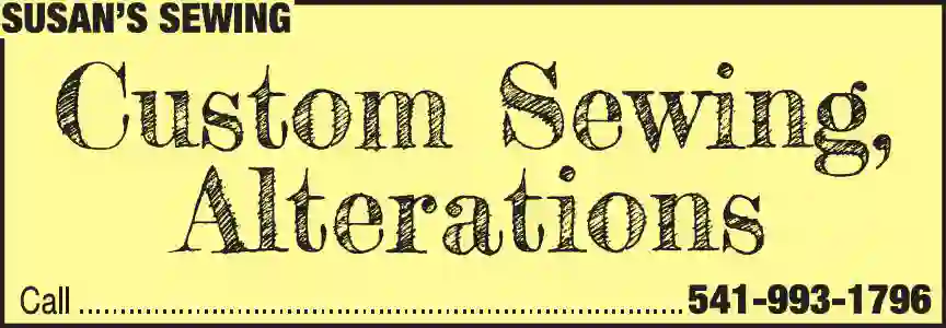 Alterations print ad for Susan's Sewing