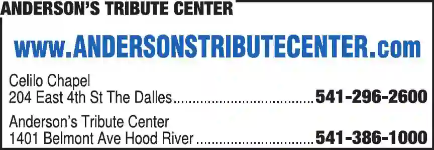 Cremation Services print ad for Anderson's Tribute Center