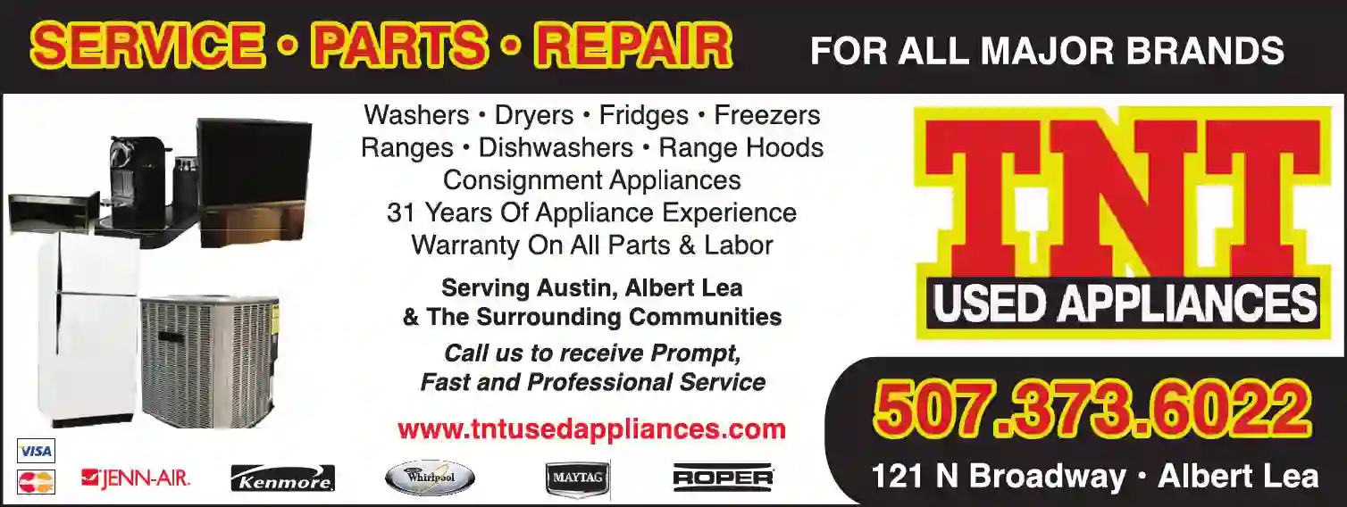 Appliances - Major - Service & Repair print ad for TNT Used Appliances