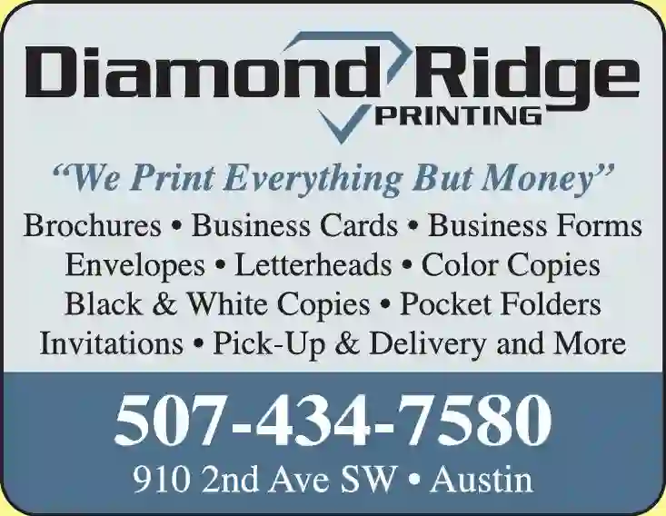 Printers print ad for Diamond Ridge Printing