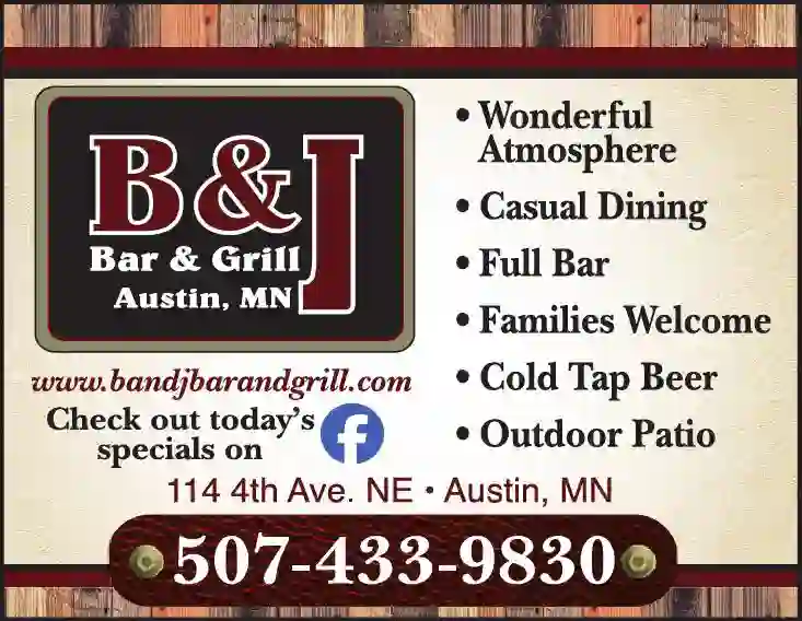 Restaurants - Bar & Grill print ad for B & J Bar & Grill