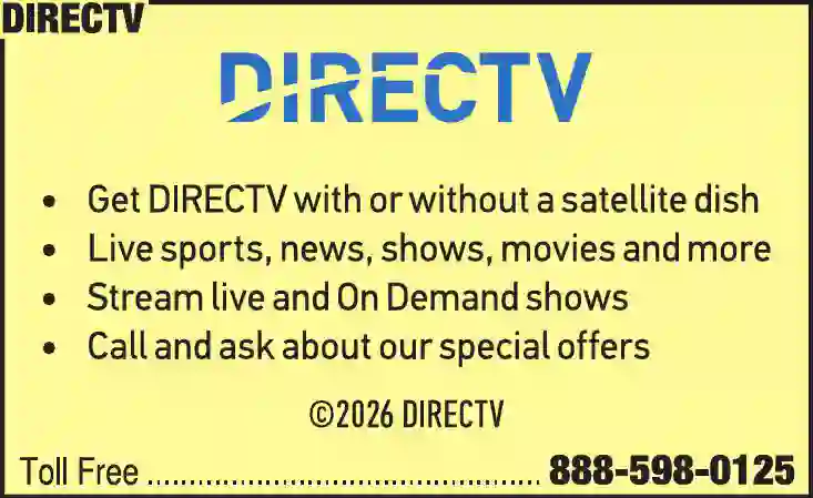 Television - Cable, CATV & Satellite print ad for DirecTV