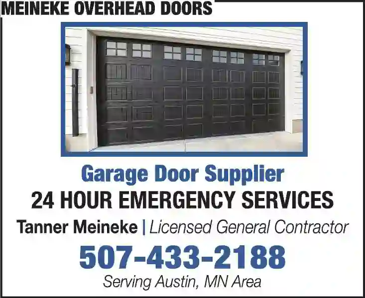 Garage Doors & Openers print ad for Meineke Overhead Doors