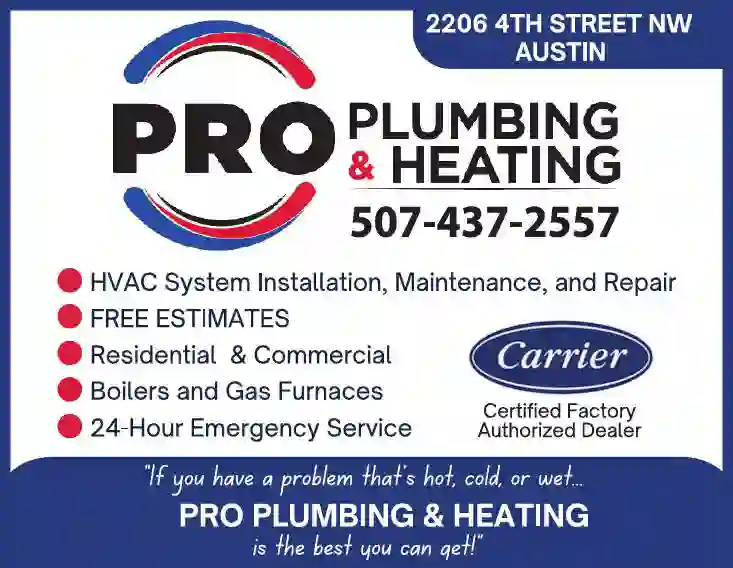 Heating Contractors print ad for Pro Plumbing & Heating