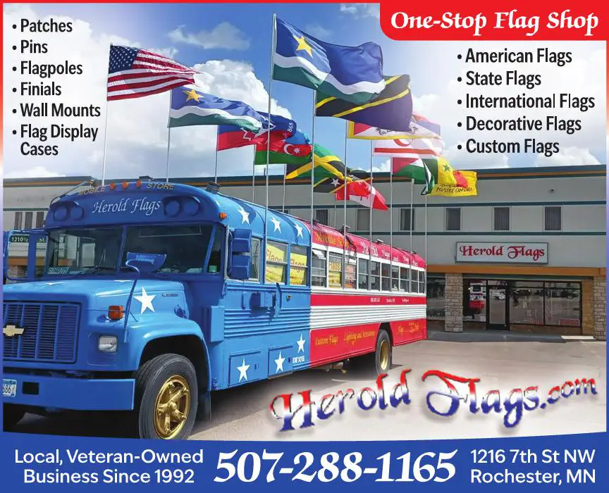 Flags & Flagpoles print ad for Herold Flags