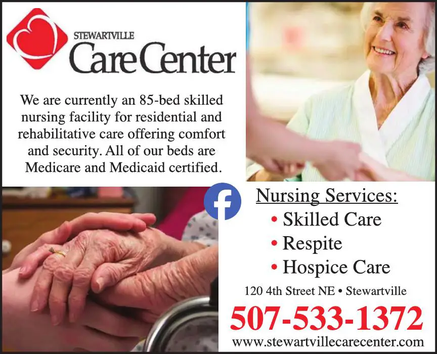 Nursing Homes print ad for Stewartville Care Center
