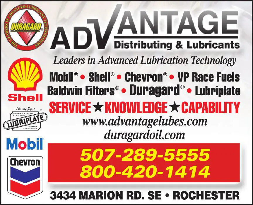 Oils - Industrial print ad for Advantage Distributing & Lubricants LLC