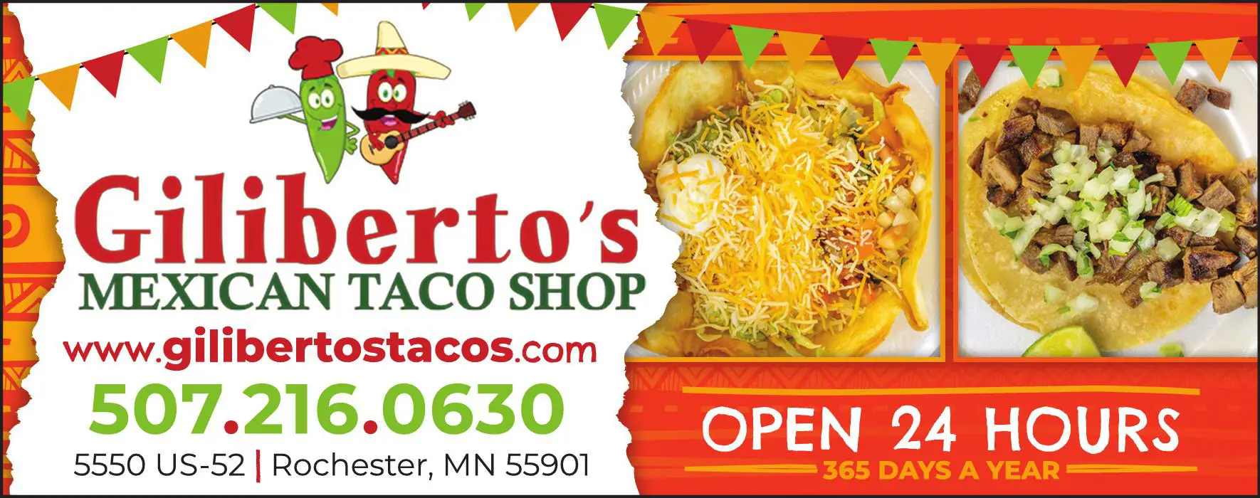 Restaurants print ad for Giliberto's Mexican Taco Shop