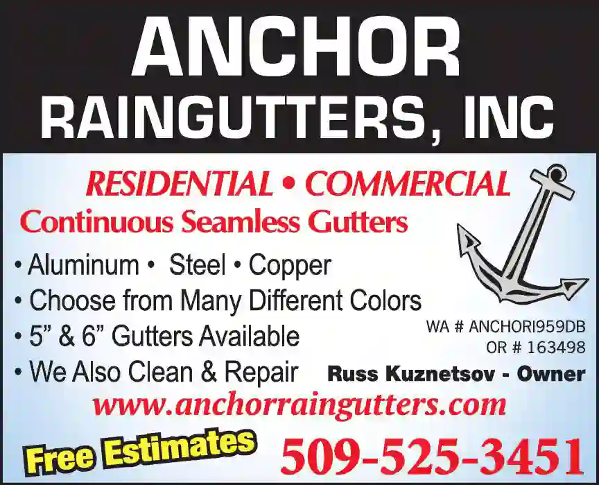 Gutters & Downspouts print ad for Anchor Raingutters Inc