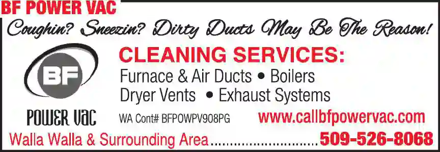 Duct Cleaning print ad for BF Power Vac