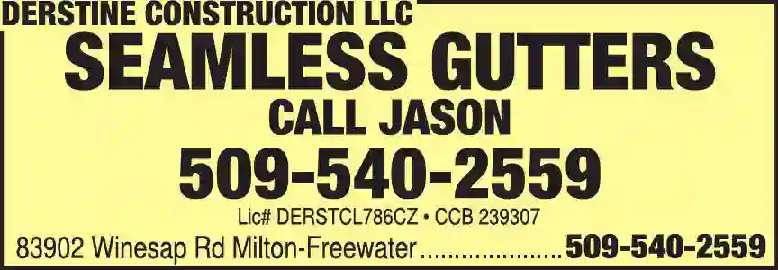 Gutters & Downspouts print ad for Derstine Construction LLC