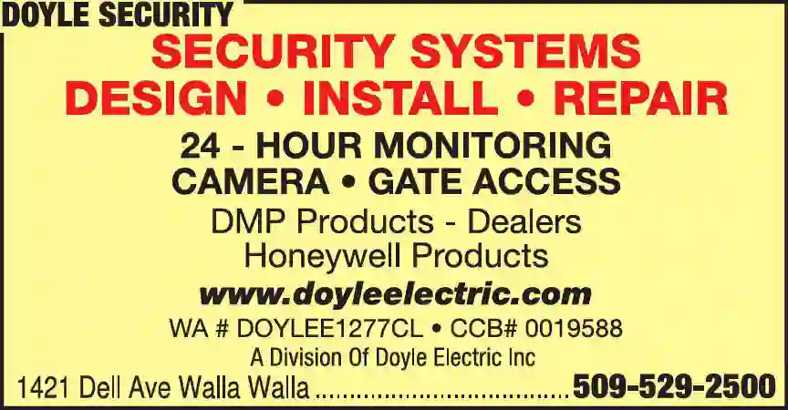 Security Systems & Monitoring print ad for Doyle Security