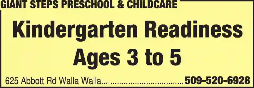 Schools - Academic - Pre-School & Kindergarten print ad for Giant Steps Preschool & Childcare