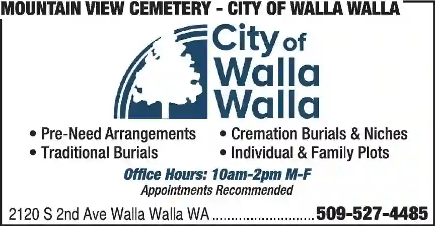 Cemeteries print ad for Mountain View Cemetery-City Of Walla Walla