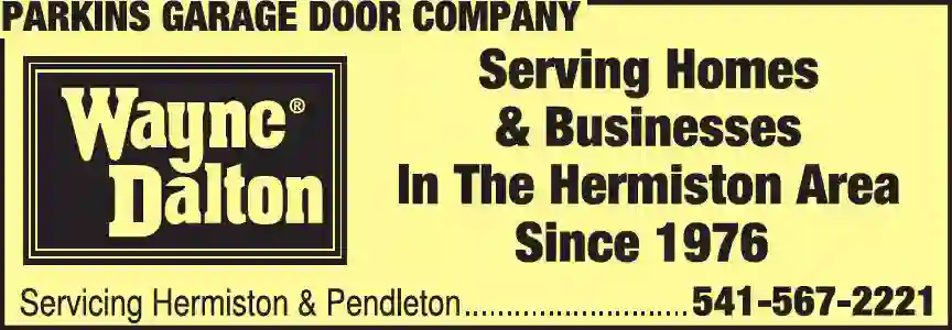 Garage Doors & Openers print ad for Parkins Garage Door Company